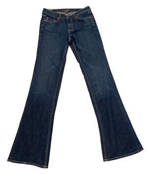 Vtg Lofli Denim Womens Jeans Size 28L Chelsea Blue Streamline Dark Denim Bootcut